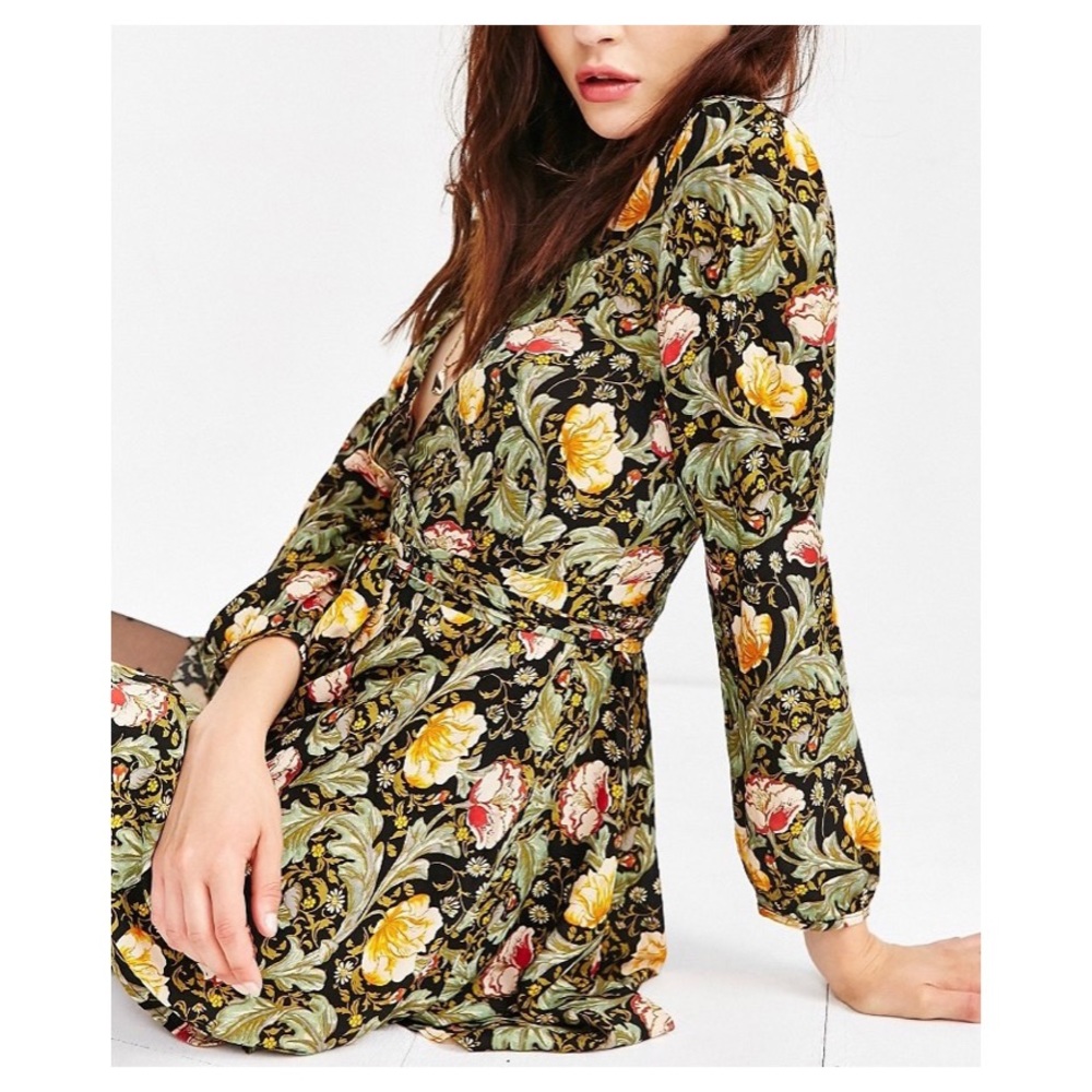Urban Outfitters Ecote Floral Wrap Dress